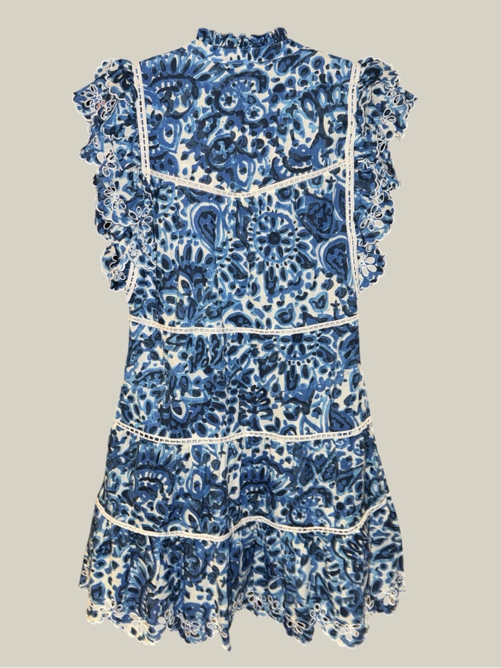House of Harlow 1960 "Melba" ruffled mini dress size S NWOT missing a button - Picture 7 of 7
